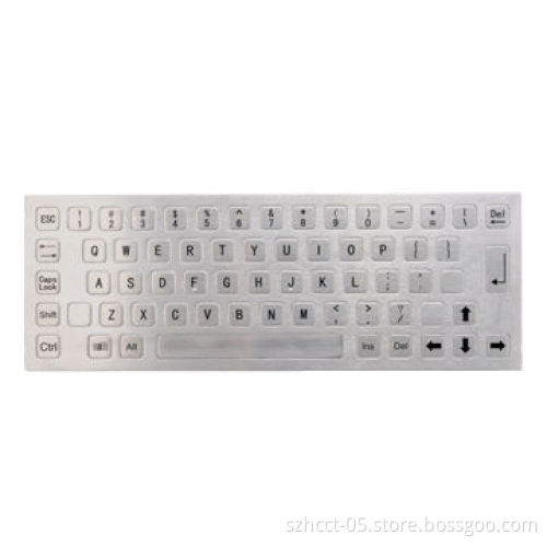 Metal Keyboard, Supports Microsoft Windows Vista, 65 Keys, Stainless Steel Panel Mount KeyboardNew